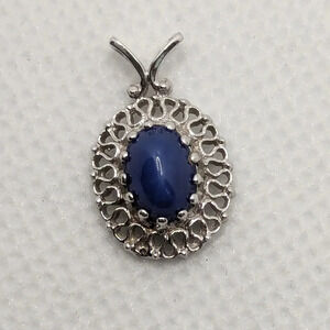 ✨ Vintage Star Sapphire Style Filigree Pendant